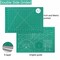 45mm Rotary Cutter and Mat Set, Fabric Cutter Wheel and 12x18 Inch Self Healing Sewing Cutting Mat, Fabric Rotary Cutter with 5pcs Rotary Blades for Quilting Patchworking Crafts, Turquoise